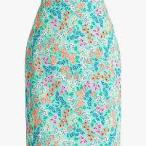 J Crew Floral Print Midi Skirt NWT